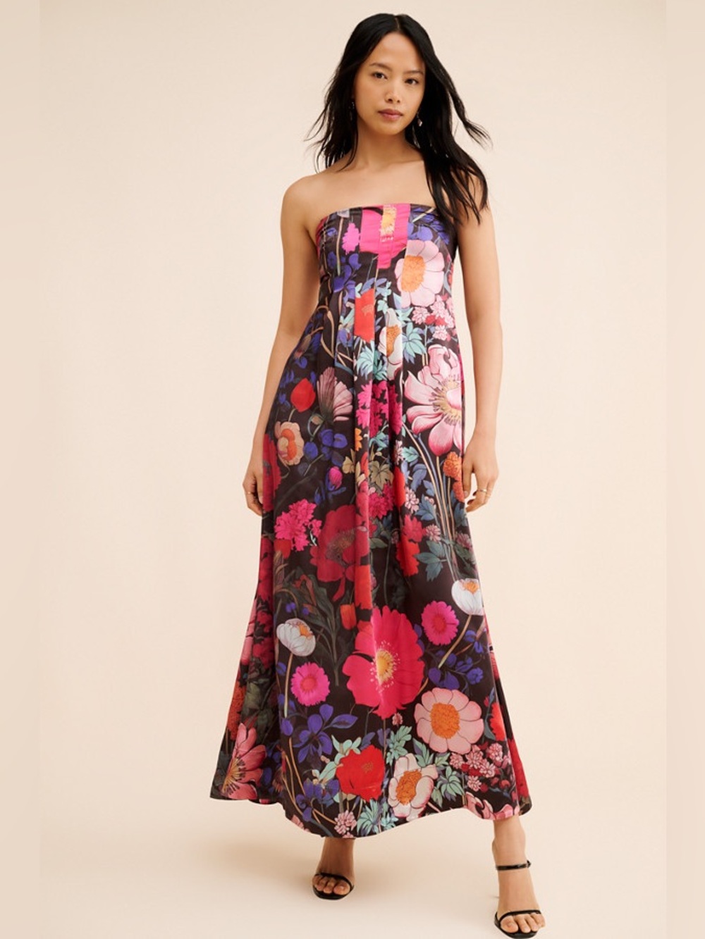 Free People botanical floral maxi dress